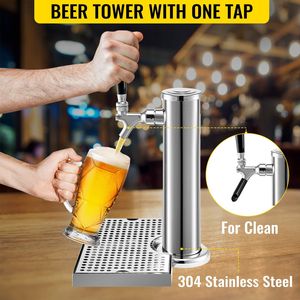 Single Tap Stainless Steel Keg Conversion Kit Deluxe Kegarator Beer Tower Kegerator Tower with No Tank <b>Drink</b> <b>Dispensers</b> - Product Image 4