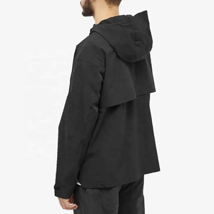 OEM Customized Mens Jacket Wind Breaker Fashion Streetwear Nylon Windbreaker Jacket for Unisex in Solid Color - Product Image 5