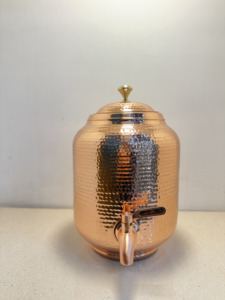 Distributeur d'eau en cuivre pur le plus vendu avec robinet anti-fuite, design martelé à la main écologique, réservoir d'eau potable de 8 L pour la maison - Product Image 3