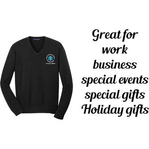 Pull à col en V pour femme Ink Men Sw285, broderie personnalisée, confortable avec des textes et un logo personnalisés - Product Image 4