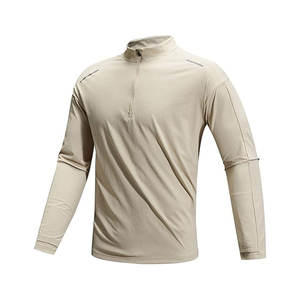 เสื้อสปอร์ตแขนยาวผู้ชายคุณภาพดีที่สุด แบบซิป ¼  แห้งเร็ว เหมาะสำหรับวิ่งและกิจกรรมกลางแจ้ง - Product Image 4