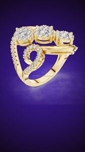 Regal Radiance 10K Moissanite/Cubic Zirconia / CVD Lab crecido 14K/18K/22K/925 Anillos de plata para damas/ella - Product Image 4