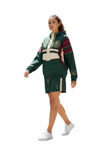Unisex Solid Hooded Casual Spring Jacket and Shorts Set Windproof 100% <b>Polyester</b> <b>Tracksuit</b> with Elastic Waist OEM Service - Product Image 5