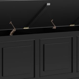 Panca Contenitore Nera Connaught per Arredamento Soggiorno - Product Image 4