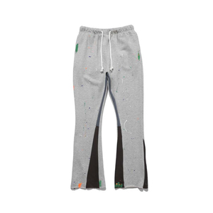<b>Men's</b> Elastic Waist Flare <b>Joggers</b> with Side Pockets Casual <b>Loose</b> Fit Lightweight Breathable Knitted Cotton Summer - Product Image 2