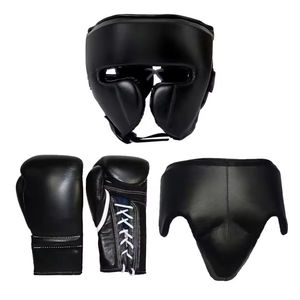 Ensembles de boxe en cuir véritable durables et personnalisables pour professionnels - Entraînement Muay Thai Sanda, respectueux de l'environnement, avec ressorts - Product Image 1