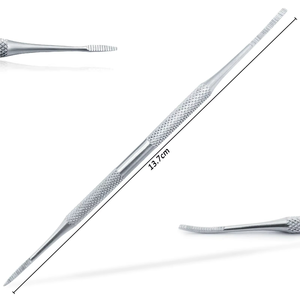 Outils de soin de beauté en acier inoxydable de haute qualité pour sourcils et bords incarnés, 3 pièces : lime à ongles inclinée simple et double face - Product Image 2