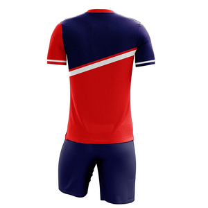 Uniforme de fútbol sublimado personalizado de estilo único para unisex, servicio OEM, nuevo diseño, conjunto de camiseta y pantalones cortos de fútbol para adultos - Product Image 3