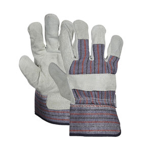 High Quality <b>Men</b> Women Knitted Labour Protection <b>Gardening</b> Safety White Leather Durable Anti-Slip Adjustable Wristband <b>Gloves</b> - Product Image 3