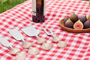 Ensemble de 3 couteaux à fromage avec manches en cuivre, lames en acier inoxydable, outils à fromage durables pour le service et l'utilisation en hôtel - Product Image 3