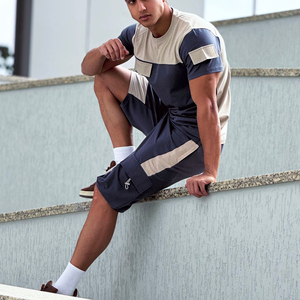 Men's Printed Cotton T Shirt And Shorts <b>Set</b> Comfortable Casual Summer Sportswear Two Piece Running Fitness Clothing - Product Image 5