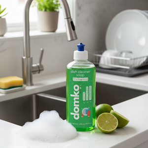 Jabón Lavavajillas Domko 500 ml con Aroma a Lima, Ecológico, en Gel, Fácil de Enjuagar, Elimina Grasa Difícil, Detergente Doméstico - Product Image 2