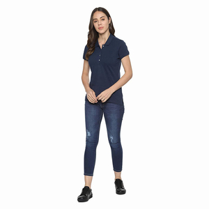 T-shirts décontractés à manches courtes pour femmes, design personnalisé 2026, tricotés en coton 100% respirant, couleur unie - Product Image 5