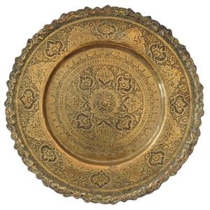 Plaque de chargeur design faite à la main de forme ronde Plaque de chargeur de haute qualité dans un nouveau design Plaque de chargeur en métal pour événement de mariage H - Product Image 1