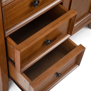 Armoire de rangement moyenne Amherst marron doré clair pour salon - Product Image 2