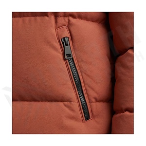 Hooded Quilted Waterproof <b>Bubble</b> Jacket Black Full Sleeve Winter Windproof Cotton Shell Knitted Fabric Polyester Filling Stand - Product Image 5