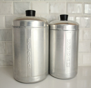 Stunning Metcraft Rustic Copper Kitchen Canisters Matte Black Flip Top Lids Moisture-Proof Freshness Preservation Handcrafted - Product Image 2