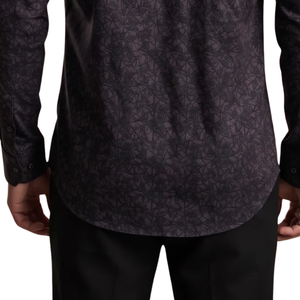 Dark Purple Mens Geometric Printed <b>Long</b> Sleeve Shirt Button Down Casual Slim Fit Fashion <b>Dress</b> Shirt Custom Clothing Supplier - Product Image 5