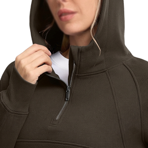 Sewing Hub Sudadera con Capucha para Mujer de Punto, Diseño Personalizado, Estilo Urbano Casual, Hombro Caído, Transpirable y Ecológica, a Bajo Precio - Product Image 3