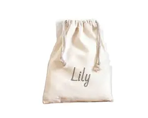 Wholesale Custom Eco-Friendly Cotton Drawstring Bag Recycle Small Canvas Pouch Bags At Sustainable Organic Cotton Drawstring Bag