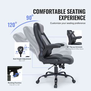 Sedia da Ufficio Direzionale Girevole in Pelle PU con Schienale Alto, Design Ergonomico All'avanguardia, Supporto Lombare Regolabile per il Dolore alla Schiena - Product Image 6