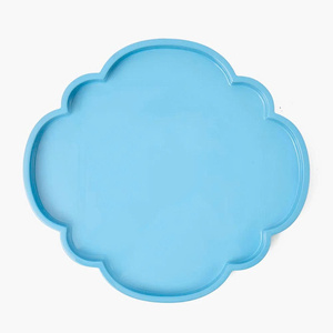 Elegance Blue Lacquer Cloud Tray Effect For Desks, Or <b>Coffee</b> <b>Tables</b> Tray For <b>Table</b> Decor And Food Presentation - Product Image 3