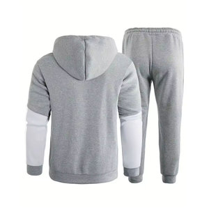 Custom <b>Men</b> Activewear Tracksuit Set Zipper Front <b>Track</b> <b>Jacket</b> And Jogger OEM ODM Wholesale - Product Image 2