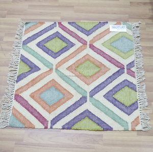 Jaipur Kilim Rugs Precio razonable Kilim Rugs Algodón con diferentes alfombras Kilim de algodón Diseño y alfombrillas de color de proveedor indio - Product Image 2