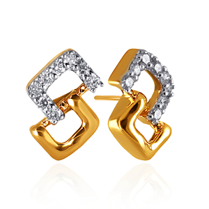 แหวนเพชรทรงเหลี่ยมสีเหลืองทองประดับเพชรทรงปริซึมร่วมสมัย หินสังเคราะห์ทรงเหลี่ยม สไตล์มินิมอล เหมาะสำหรับทุกเพศทุกวัย สวมใส่ได้ทุกวัน - Product Image 3