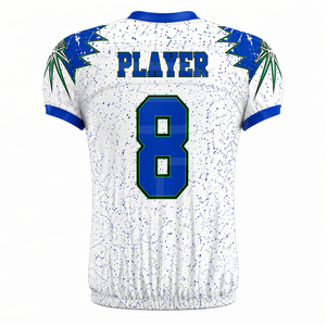 Custom Summer American Football Uniform Set Breathable 100% Polyester Jersey Pants Sublimation Printed Team Sportswear Bulk OEM - Product Image 3
