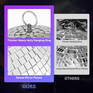 Grande Palla Specchiata da Discoteca da 12 Pollici 27BAL002-12IN-11 Versione Aggiornata per Forniture Promozionali per Feste - Product Image 3