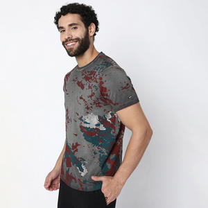 Camiseta de Algodón con Estampado Gráfico Personalizado para Hombre, Transpirable, Informal, de Verano, de Manga Corta y Cuello Redondo, al por Mayor - Product Image 4