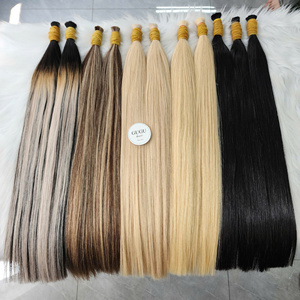 Cabello Humano Virgen Natural Liso Negro GUGU HAIR, 100% Origen Vietnamita, 100 Gramos, 22-24 Pulgadas, Alta Calidad - Product Image 1
