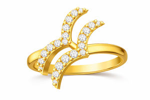 Anillo de Oro con Signo del Zodíaco Acuario, Joyería con Diamantes CZ, Regalo para Ella con la Piedra de Nacimiento de Enero/Febrero - Product Image 4