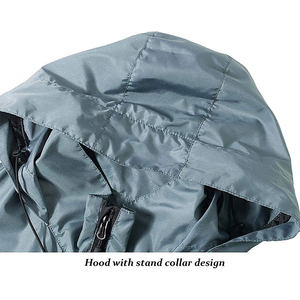 New Style 2k26 Men's <b>Winter</b> Solid Lightweight Hooded Windbreaker <b>Jacket</b> Full Zip Waterproof Outdoor <b>Running</b> Coat - Product Image 3