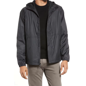 OEM Windbreaker Lightweight Breathable Jacket Custom logo Hood Windproof Outdoor Jacket For Men - Product Image 5