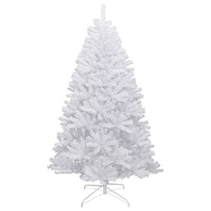 Arbre de Noël artificiel moyen blanc en PVC et métal avec charnières - Product Image 2