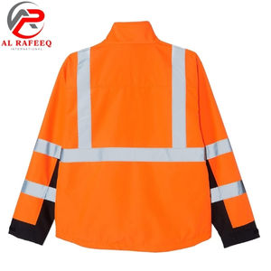 Chaqueta Softshell de Alta Visibilidad con Logotipo Personalizado, Impermeable, de Poliéster, Ropa de Trabajo de Seguridad con Logotipo Personalizable - Product Image 2