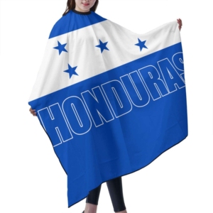 Vente Flash : Cape de Coiffure Imperméable Drapeau Honduras avec Col Élastique et Boutons Pression Ajustables – Robe de Barbier Personnalisable avec Logo, Faible MOQ - Product Image 3