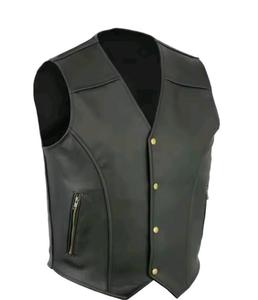 Gilet en cuir slim de haute qualité pour homme, respirant, réversible, col rond, fermeture éclair, HIGH STREET, imperméable - Product Image 2