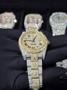 Reloj de Lujo Mecánico de Edición Limitada Hip Hop 2026 con Moissanita Analógica y Diamantes Tallados en Hielo, Correa de 16mm - Product Image 4