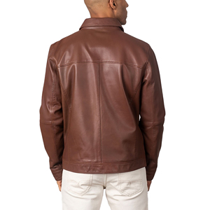 Fabricante de Chaquetas de Cuero Genuino para Hombre, OEM ODM, Estilo Personalizado, Color y Logotipo Personalizables, MOQ Bajo, Entrega Rápida, Proveedor Mayorista - Product Image 3