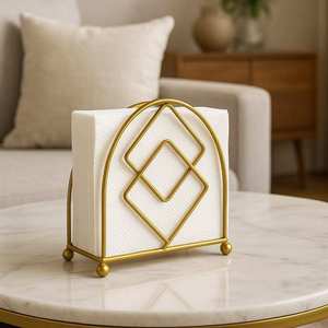 <b>Bird</b> And Leaf Design Modern Metal Napkin Holder <b>Stand</b> With Free Standing Table Organizer For Home Dining Decor Home Table Use - Product Image 6