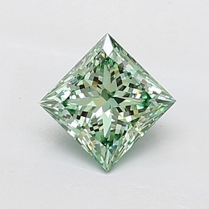 Diamante Suelto Cultivado en Laboratorio, Corte Princesa, Claridad VS2, 0.90-1.10 Ct, Color Verde Intenso, para Diseño de Joyería de Lujo - Product Image 1