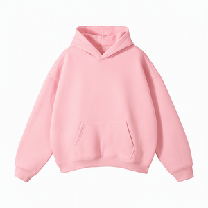 เสื้อฮู้ดโอเวอร์ไซส์ผู้ชาย ผ้าฟลีซ พิมพ์ลายดิจิทัล ประดับลูกปัด สีพื้น สวมใส่สบาย ทรงปกติ เหมาะสำหรับฤดูหนาว - Product Image 5
