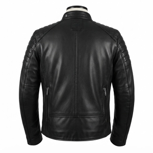 Chaqueta de Cuero de Lujo para Hombre, Estilo Motero, Casual, para Motociclismo - Product Image 3
