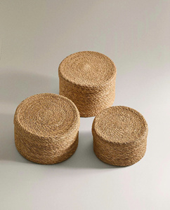 Juego de 3 cestas de almacenamiento de mimbre marino fabricadas en Vietnam con precio de mayoreo, OEM, ODM, color y dimensiones personalizables. - Product Image 2