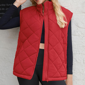 Gilet matelassé imperméable pour femme avec logo personnalisé, respirant, léger, en mélange de polyester 100 %, prix abordable, sans manches - Product Image 6