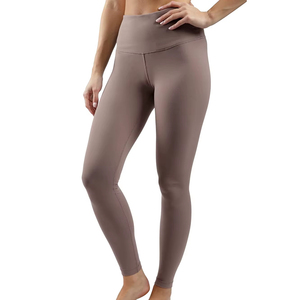 กางเกงเลกกิ้งสตรีกันลื่นเอวสูงกางเกงโยคะแบบมีริบสำหรับออกกำลังกาย - Product Image 5