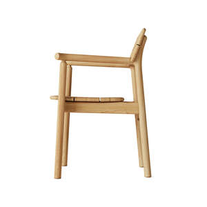 Sillón de Patio de Madera de Teca Sólida de Alta Calidad, Respaldo con Diseño Ligero, Muebles de Comedor Modernos y Ecológicos para Exteriores para Hoteles - Product Image 4